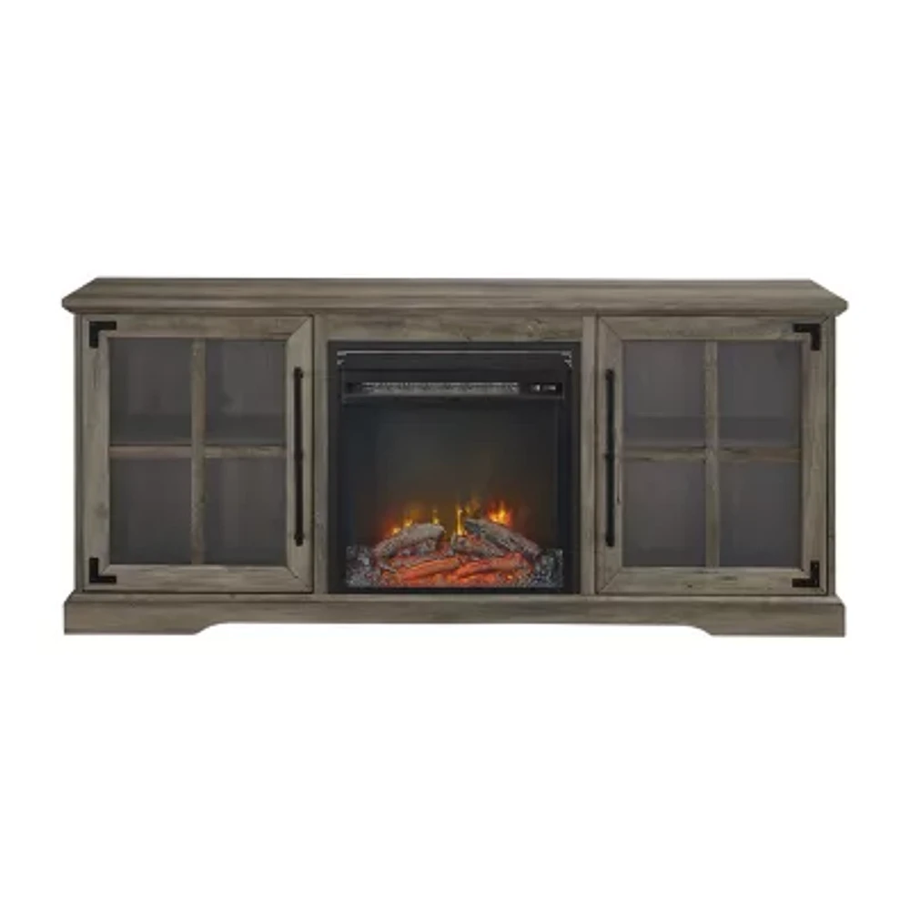 2 Door Fireplace Console