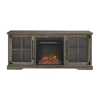 2 Door Fireplace Console