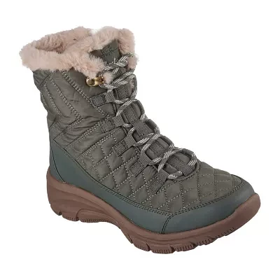 Skechers Womens Easy Going Game Hour Flat Heel Winter Boots