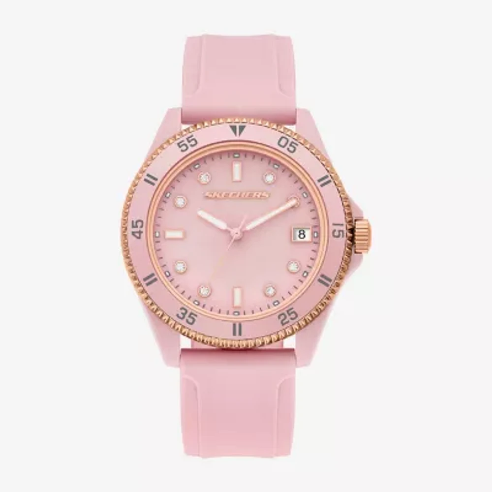 Skechers Womens Pink Strap Watch Sr6307