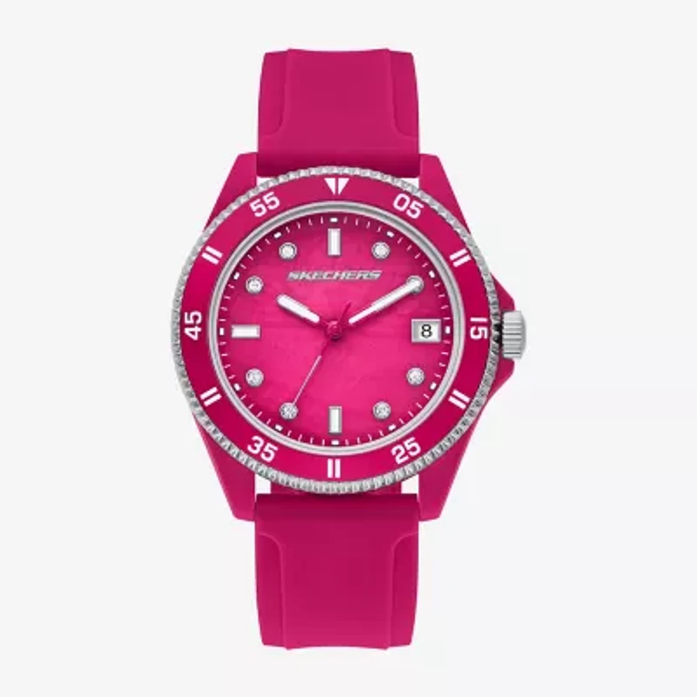 Skechers Womens Pink Strap Watch Sr6308