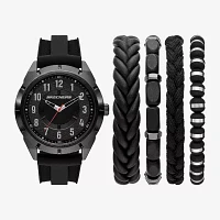 Skechers Mens Black 5-pc. Watch Boxed Set Sr9120