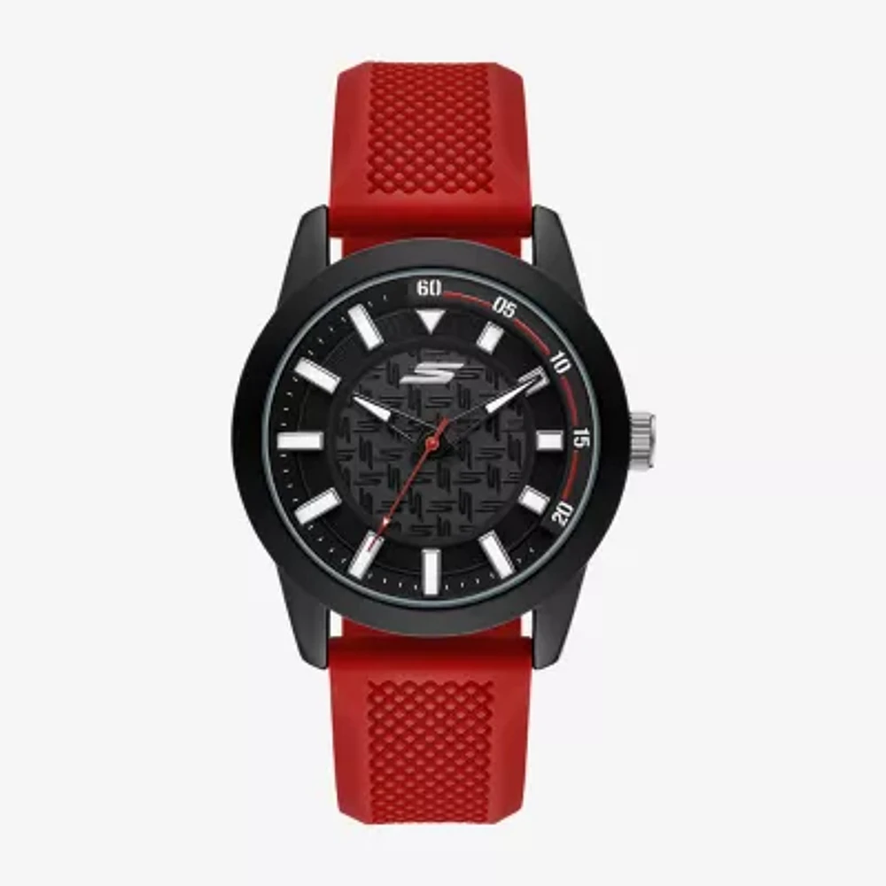 Skechers Mens Red Strap Watch Sr8112