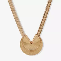 Worthington Gold Tone 17 Inch Snake Pendant Necklace