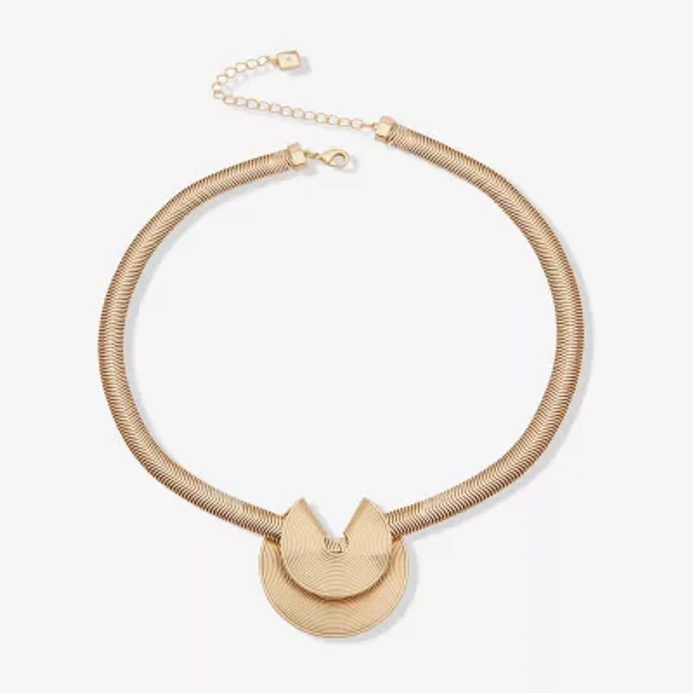 Worthington Gold Tone 17 Inch Snake Pendant Necklace