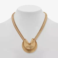 Worthington Gold Tone 17 Inch Snake Pendant Necklace