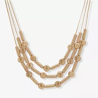 a.n.a Gold Tone Womens 16 Inch Strand Necklace