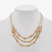 a.n.a Gold Tone Womens 16 Inch Strand Necklace