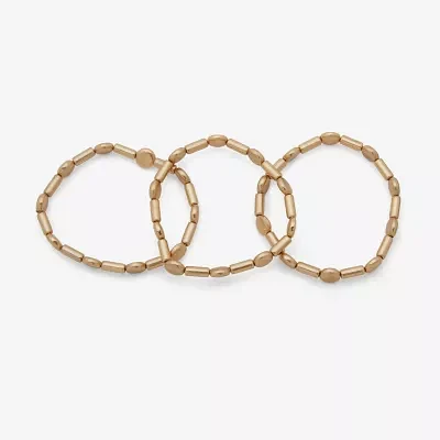 a.n.a Gold Tone Womens 3-pc. Bracelet Set