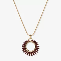 Worthington Gold Tone 32 Inch Snake Pendant Necklace