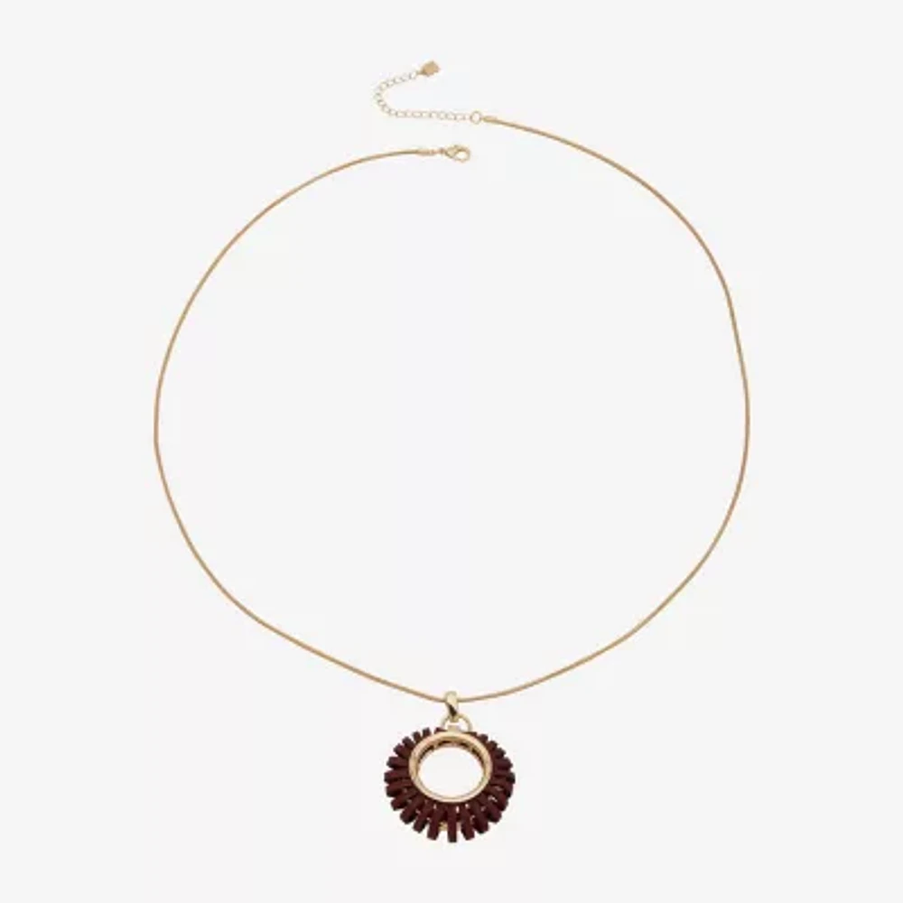 Worthington Gold Tone 32 Inch Snake Pendant Necklace