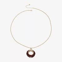 Worthington Gold Tone 32 Inch Snake Pendant Necklace