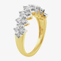 Womens 1 CT. T.W. Lab Grown White Diamond 10K Gold Cocktail Ring