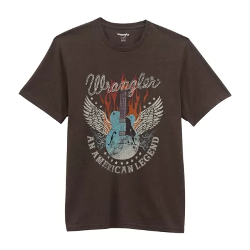 Wrangler Short Sleeve Graphic Tshirts Mens Crew Neck Regular Fit T-Shirt