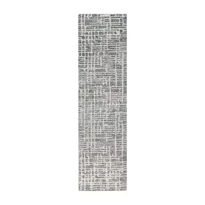 Liora Manne Savannah Grid Geometric Hand Tufted 2' X 7'6" Rectangular Runner