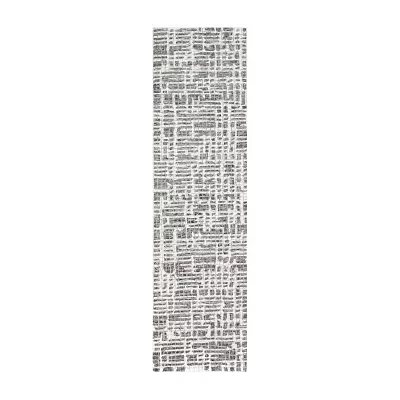 Liora Manne Savannah Grid Geometric Hand Tufted 2' X 7'6" Rectangular Runner