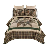 Donna Sharp Pine Star 3-pc. Embroidered Hypoallergenic Quilt Set