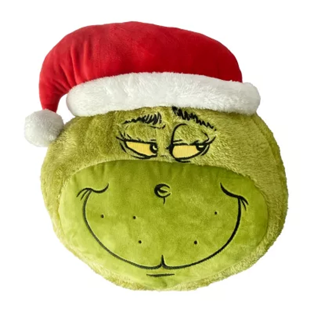 Mean Green Grinch Square Throw Pillow