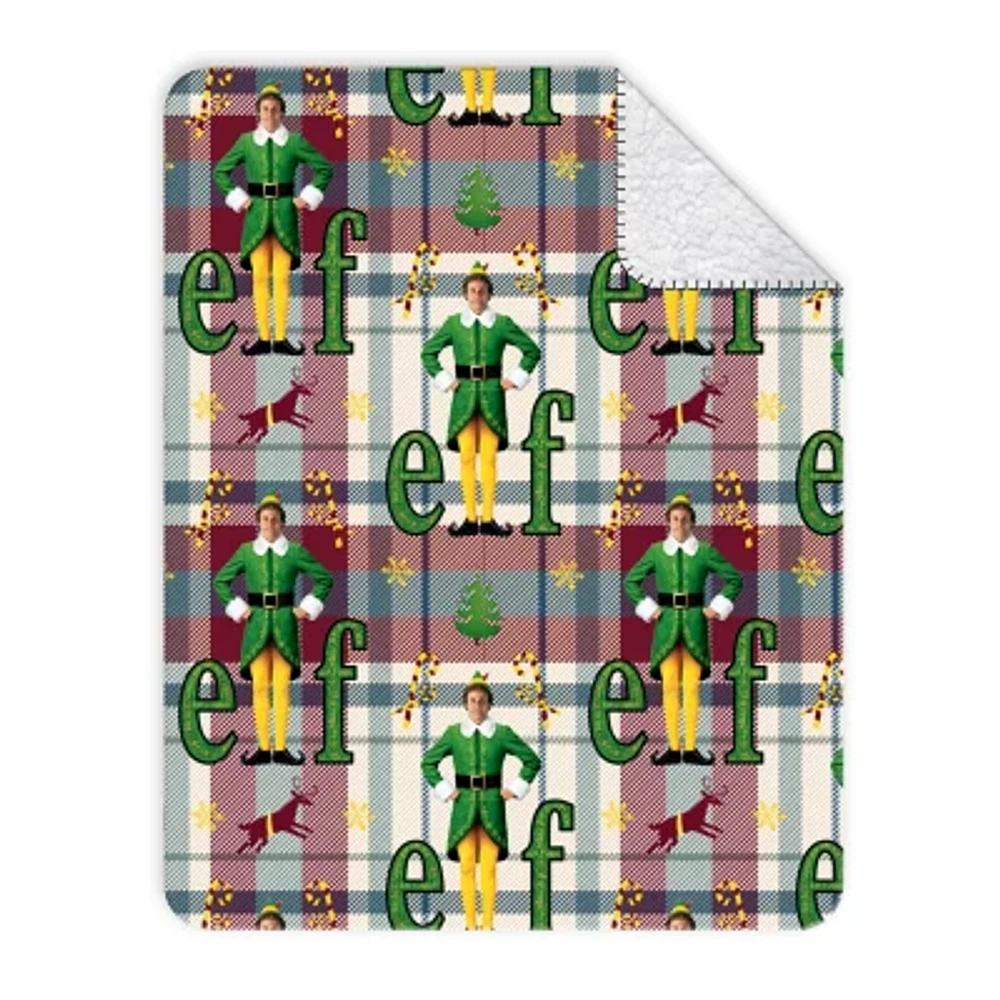 Good Times Plaid Sherpa Elf Throw