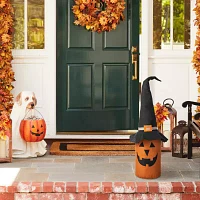 Glitzhome 24"Jack-O-Lantern Doorstop Decor Of Halloween Porch Sign