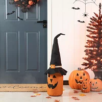 Glitzhome 24"Jack-O-Lantern Doorstop Decor Of Halloween Porch Sign