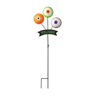 Glitzhome "35.25"" Metal Spring Eyeballs Yard Stake" Halloween Yard Art