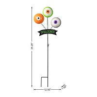 Glitzhome "35.25"" Metal Spring Eyeballs Yard Stake" Halloween Yard Art