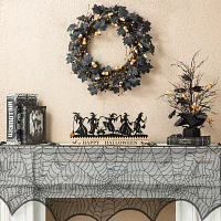 Glitzhome "18""Dancing Witch Silhouette Table Sign" Halloween Tabletop Decor