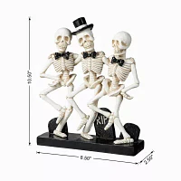 Glitzhome 10.5"Dancing Skeleton Table Decor Halloween Tabletop Decor