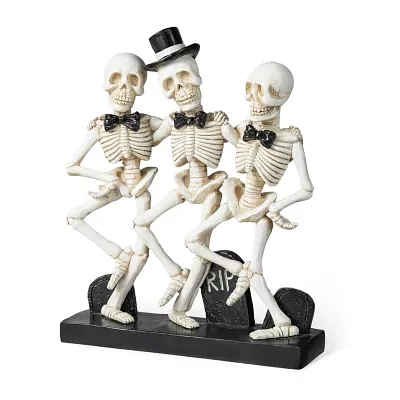 Glitzhome "10.5""Dancing Skeleton Table Decor" Halloween Tabletop Decor