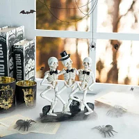 Glitzhome 10.5"Dancing Skeleton Table Decor Halloween Tabletop Decor