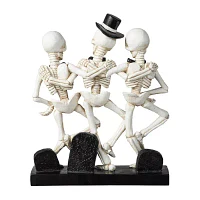 Glitzhome 10.5"Dancing Skeleton Table Decor Halloween Tabletop Decor