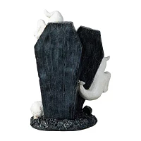 Glitzhome 9.75"Ghost Gravestone Table Decor Halloween Tabletop Decor