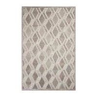 Liora Manne Napoli Diamond Natural Geometric Rectangular Area Rug