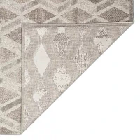 Liora Manne Napoli Diamond Natural Geometric Rectangular Area Rug