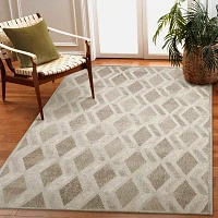 Liora Manne Napoli Diamond Natural Geometric Rectangular Area Rug