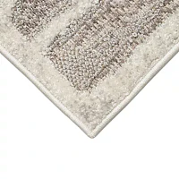 Liora Manne Napoli Diamond Natural Stripe Rectangular Area Rug