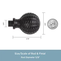 Kenney Woven Ball 5/8 Adjustable Curtain Rod