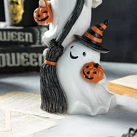 Glitzhome 13"Polyresin Stacked Ghost Table Decor Halloween Tabletop Decor