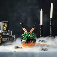 Glitzhome 8.75"Witches With Cauldron Halloween Tabletop Decor