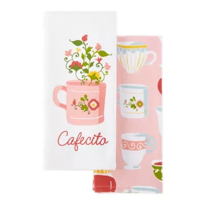 Layerings Coffee Floral Mug 2-pc. Kitchen Towel