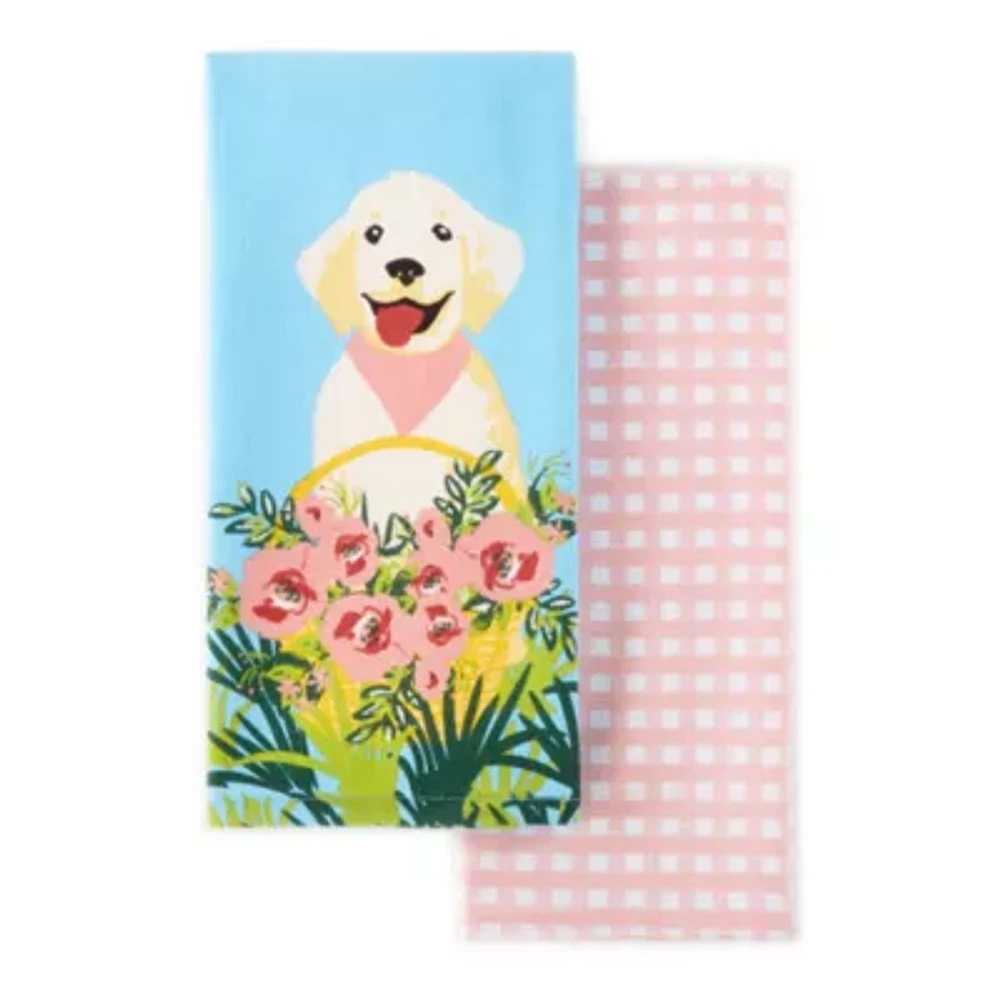 Layerings Spring Dog 2-pc. Kitchen Towel