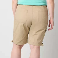 St. John's Bay Womens Mid Rise Bermuda Short-Plus