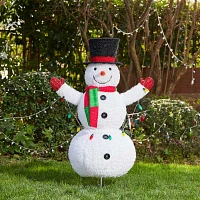 Glitzhome 47.25" Fabric Snowman Christmas Yard Art