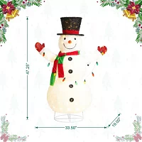 Glitzhome 47.25" Fabric Snowman Christmas Yard Art