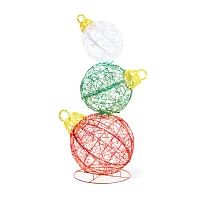 Glitzhome 39.25" Lighted Ornaments Christmas Yard Art