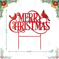 Glitzhome 24" Metal Merry Christmas Yard Art