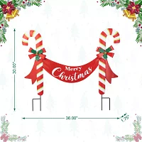 Glitzhome 36" Metal Candy Cane Christmas Yard Art