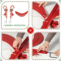 Glitzhome 36" Metal Candy Cane Christmas Yard Art