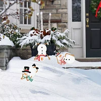 Glitzhome 24" Metal Snowman Christmas Yard Art